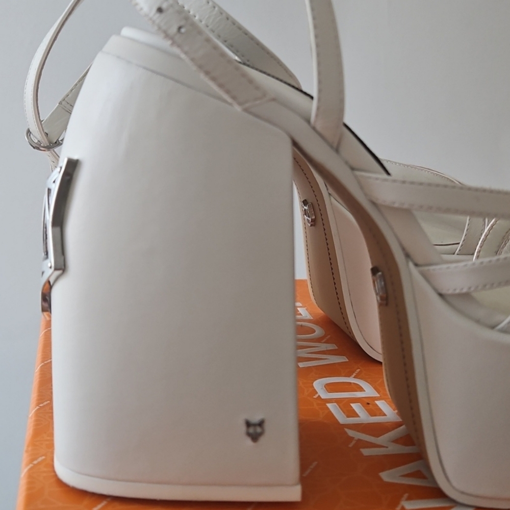 Naked Wolfe White Platform Heels - Picture 7 of 8